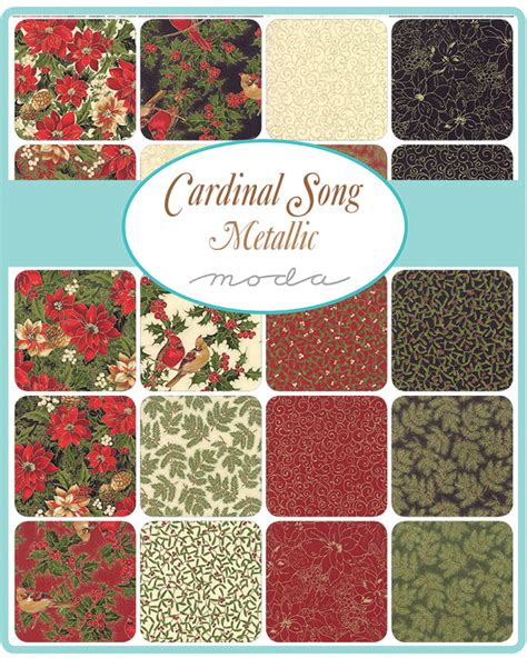 cardinal song metallic jelly roll by moda fabrics|QB.